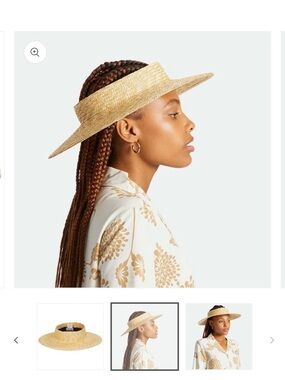 Brixton Natural Straw Visor Boater